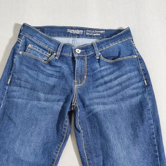 Signature by Levi Strauss jeans women's size 6M denim blue colour Curvy straight - Picture 2 of 15